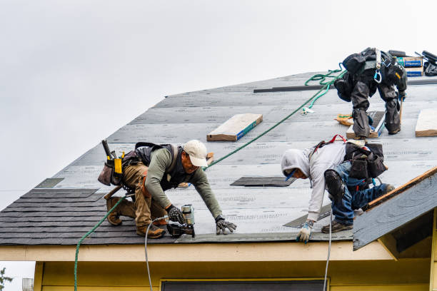 Professional Flat Roof Repair technician working in Macomb, OK
